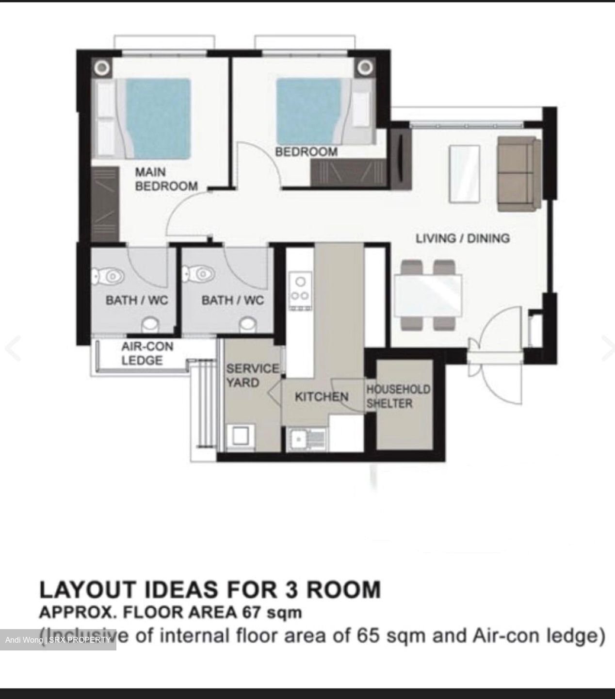 Blk 104A Eastbrook @ Canberra (Sembawang), HDB 3 Rooms #496193981